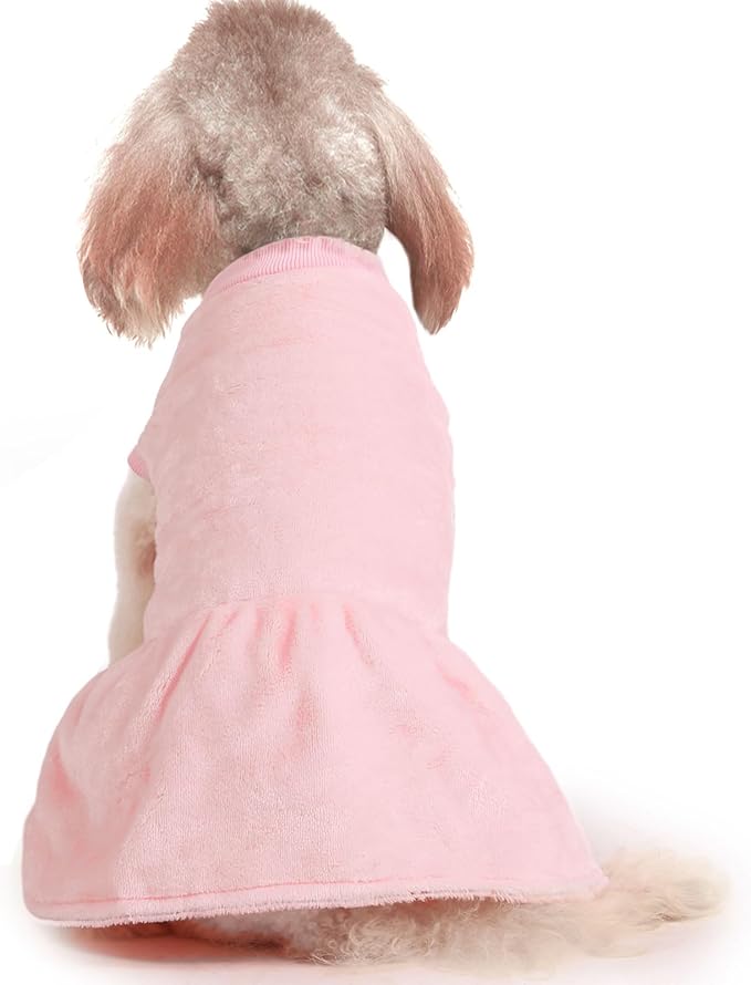 FabriCastle Dog Dress Clothes, 3-Pack Sweaters for XS Small Dogs Girl & Cats, Ultra Soft Warm Pet Coats for Winter, Small Female Puppy Apparel, Doggy Outfits XXS – XL (Pink,Violet,Rosepink, X-Small)
