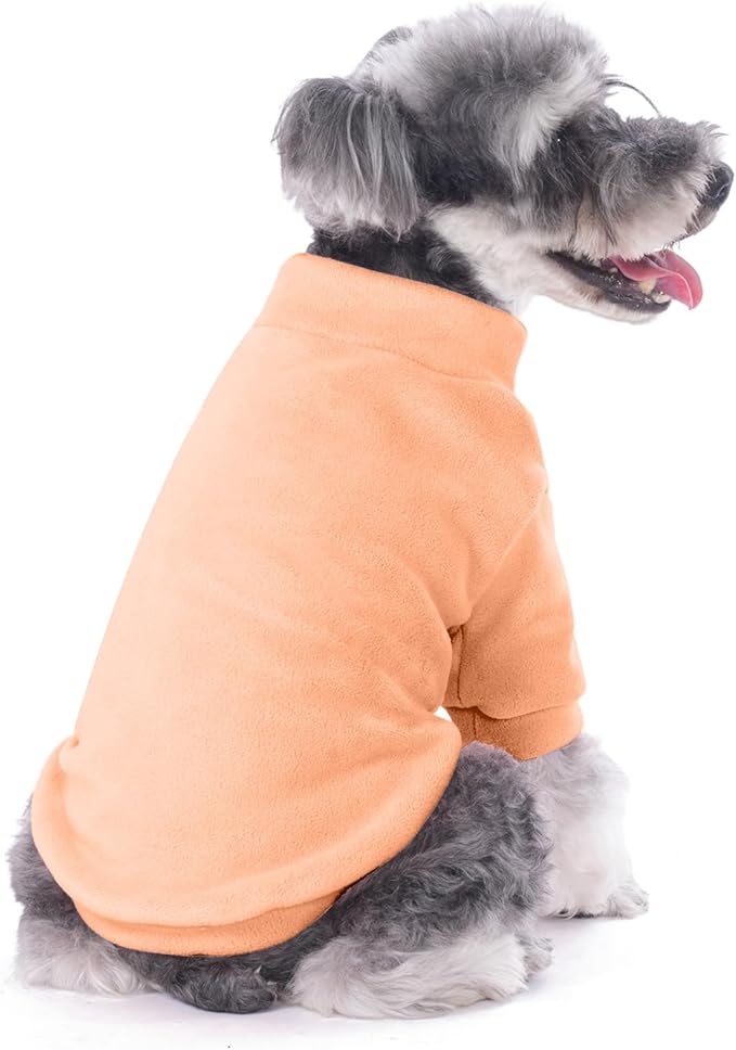 GYALAPERI Dog Sweater, 3 Pack Dog Sweaters for Small Dogs Girl Boy, Ultra Soft Warm Puppy Clothes Dog Coat for Winter (Peach+Lt Camel+Pink, Medium)