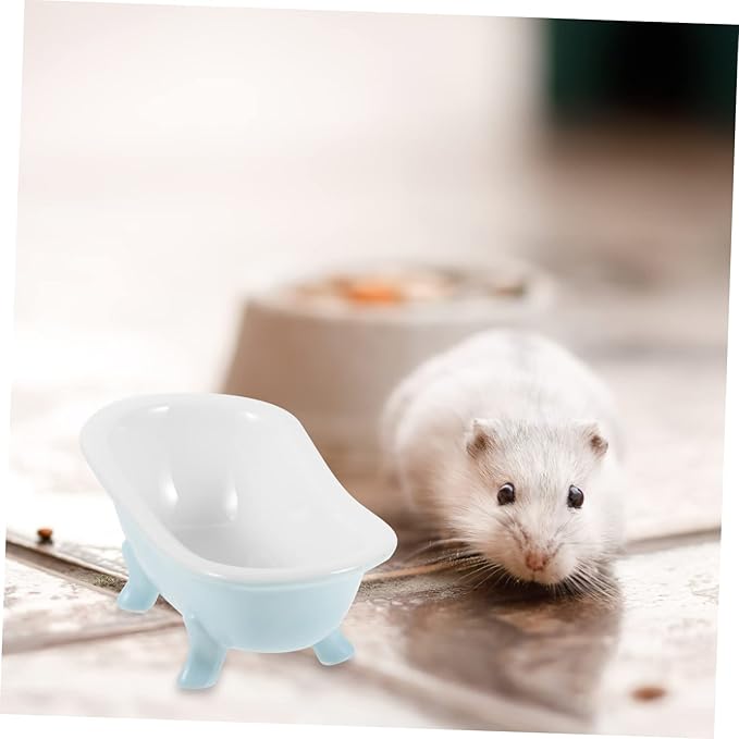balacoo Hamster Bathtub Ceramic Bathing for Hamsters Guinea Pigs Chinchilla Dust Bath Tub