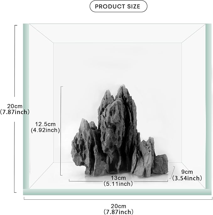 FZONE Aquarium Rocks Aquascaping, Micro Resin Seiryu Rock for Aquascaping