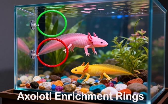 7 pcs Axolotl Hideout Set with Cave Fake Water Plants Filter Balls Reptile Hides Aquarium Terrarium Corner Hideaway Underground Curve Tortoise Turtle Hideout Lizard Fish Tank Decor Accessories