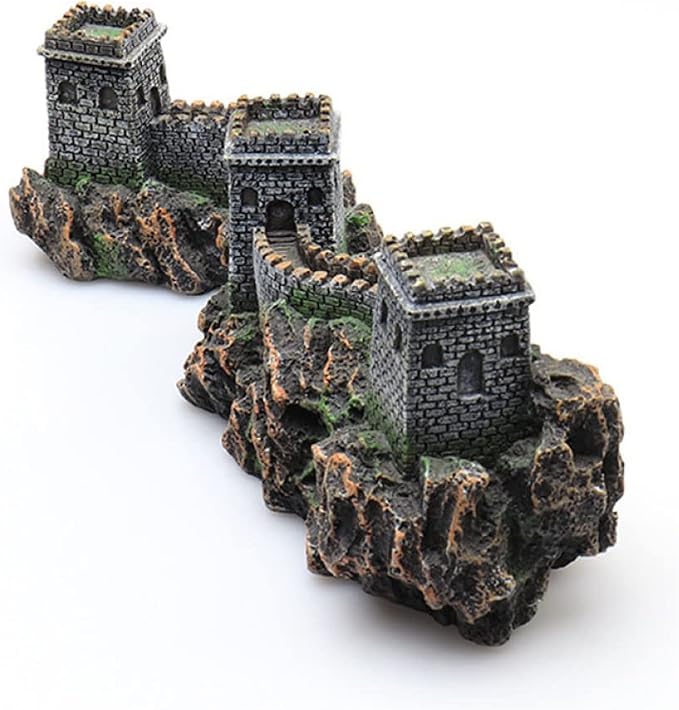 Exotic Home Accessories Shape Rockery Style Hut Statue Castle The Hideout Miniature Fake Plants Cave for Hide Bridge Chinese Aquatic Ornament Hill Great Decor Wall Mountain Fish