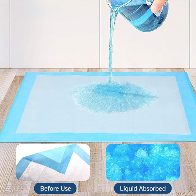 Quilocare 100PCS 28” x 34” Puppy Pads, Super Absorbent Leakproof Quick Drying Puppy Pee Pads for Dogs, Extra Large Disposable Dog Training Pads