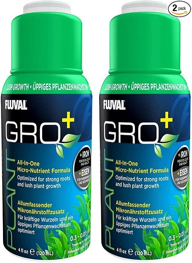 Fluval Plant Gro+, Plant Micro Nutrient for Aquariums, 4 Oz., A8359 (Pack of 2)