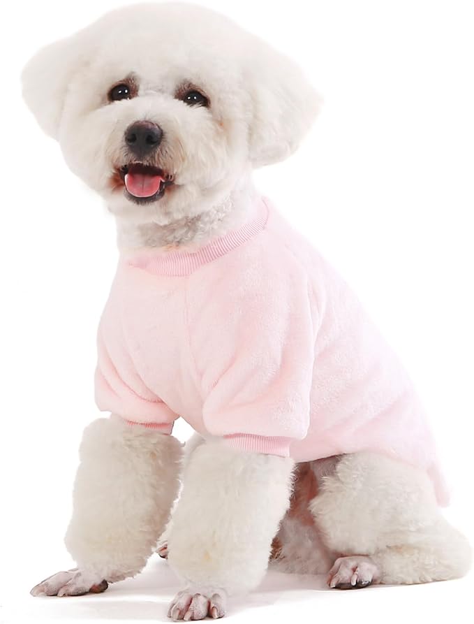 FabriCastle Dog Sweaters, 3-Pack Dog Clothes for Small Dogs Girl & Cats, Soft and Warm Pet Coats XXS - XXL, Winter Pet Jackets, Doggy Apparel Costumes Outfits (Ballet Pink,SkyBlue,Peach, XX-Large)