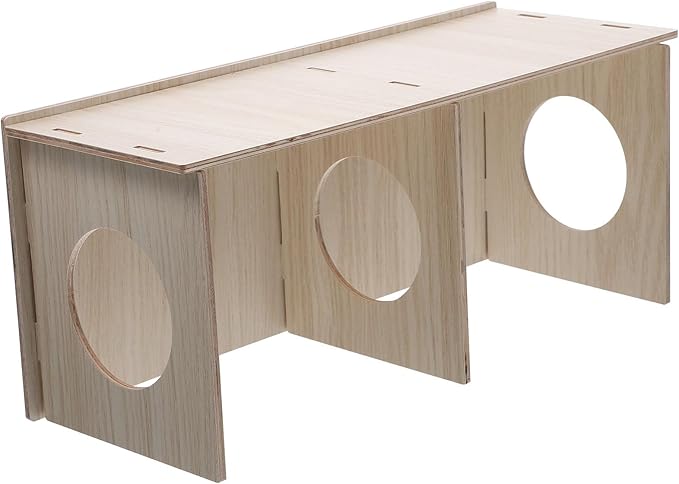 Gadpiparty Wooden Hamster Habitat with Two Rooms, Wood Cabin and Hideout for Guinea Pigs, Mice, Rats, and Small Pets – Toy for Play and Rest