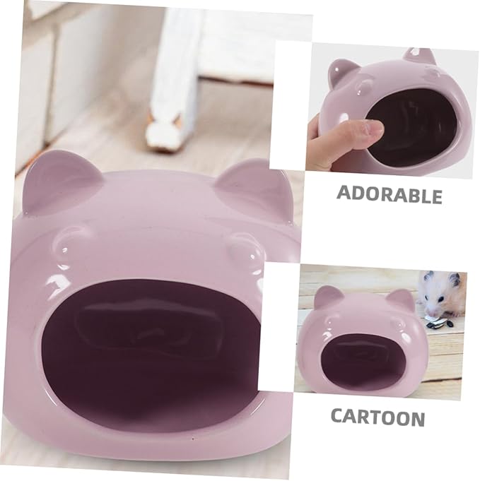 Small Pet Hideout Ceramic Hamster House Rats Guinea Pigs Hedgehogs Comfortable Bed