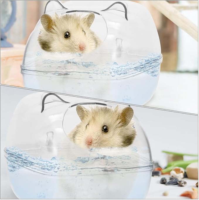 Mipcase 2pcs Hamster Bath Basins Non-dust Hamster Bathroom Small Pet Toilets for Chinchillas Bath Containers Compact and Practical Supplies