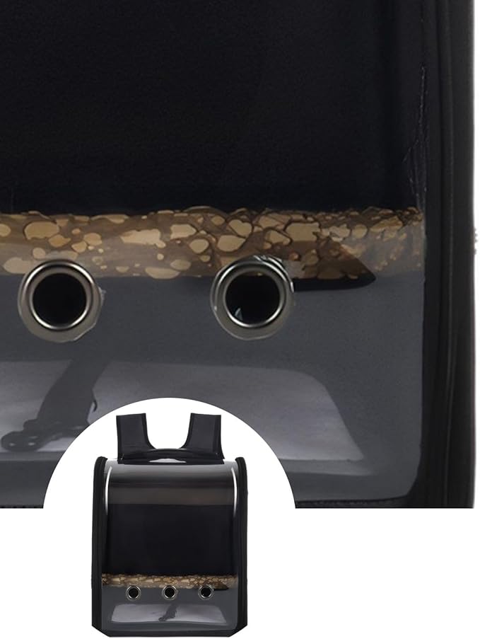 Pet Bird Backpack with Ventilated Acrylic Front and Perch for Travel