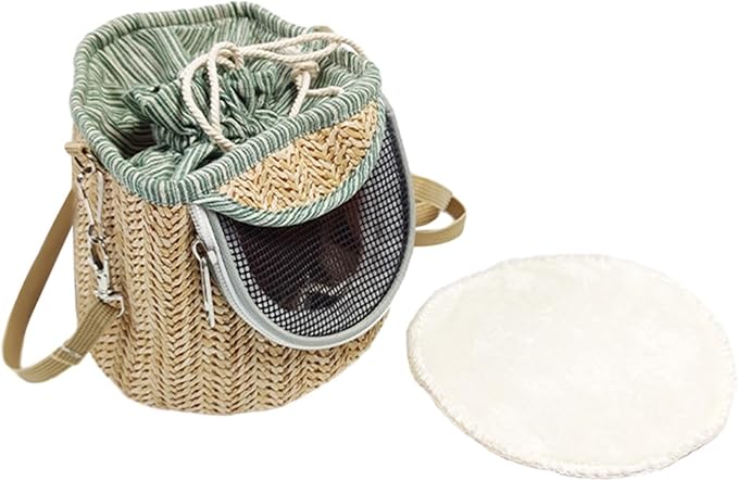 Baoblaze Bird Carrier Bag Shoulder Bag Cage Portable Cage Travel Bag Outdoor Parrot Bag Crossbody for Parakeets Small Birds Lovebirds, Light Green