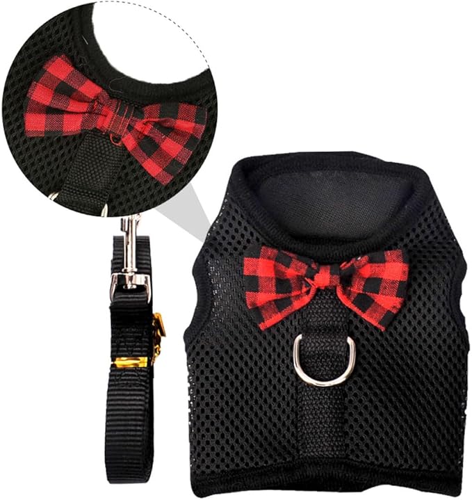 BESTonZON Pet Harness Vest Breathable Mesh Dog Chest Strap Adjustable L Size 35-40cm for Rabbits Guinea Pigs Squirrels Small Animals Walking Harness