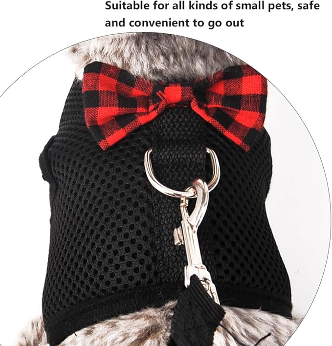 BESPORTBLE Pet Harness Vest Mesh No-Pull Chest Strap Breathable Adjustable M Size 30-34cm for Small Animals Rabbit Guinea Pig Squirrel Walking