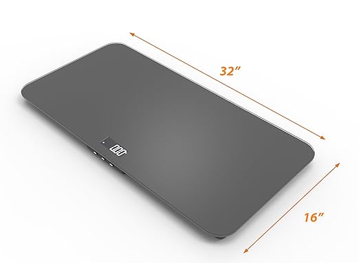 400 Pounds Veterinary Dog Scale with Tempered Glass 32 X 16 Inch Platform, Built in Display, Anti-Slip Mat for Dog Cat Pet Alpaca Llama Sheep Fish Vet