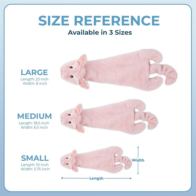 Best Pet Supplies Squeaky Dog Toys with Soft Durable Fabric for Small, Medium and Large Pets Interactive Toy for Indoor Play, Supports Active Biting and Play - Hare, Pig, Large