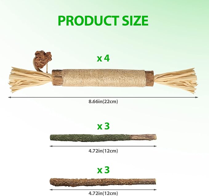 10 Park Silvervine Cat Toy, Silvervine Sticks for Cats, Cat Toy with Silvervine, Cat Chew Stick for Aggressive Chewers, Kitten Teething, and Dental Health - Silvervine Cat Toys for Hours of Fun