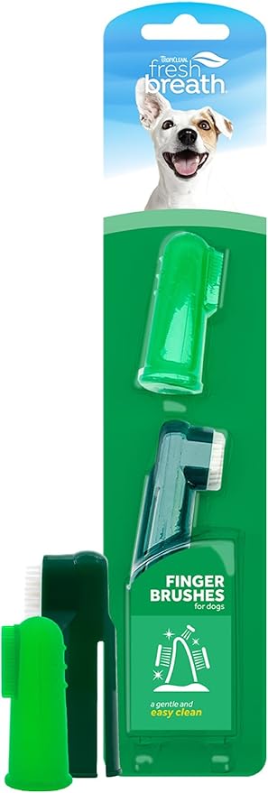 TropiClean Fresh Breath Finger Brushes for Pets, 2 pack -