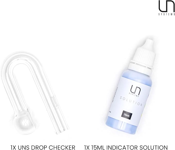 Ultum Nature Systems CO2 Drop Checker - Glass CO2 Drop Checker for Aquarium, CO2 Aquarium Kit with Solution, CO2 Monitor Complete Set for Planted Aquariums - Drop Checker Hang on Edge Mount (HD)