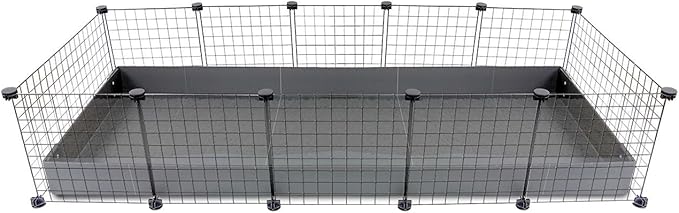 GuineaDad Piggy Condo – Premium C&C Cage for Guinea Pigs & Small Animals with Coroplast Base | Acrylic and C&C Grids for Small Pets (C&C Grids, XL (29" x 73.5" x 14.5"))