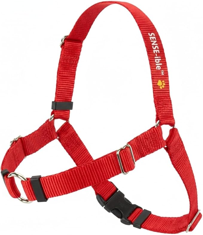 SENSE-ible No-Pull Dog Harness - Red Medium/Large (Wide)