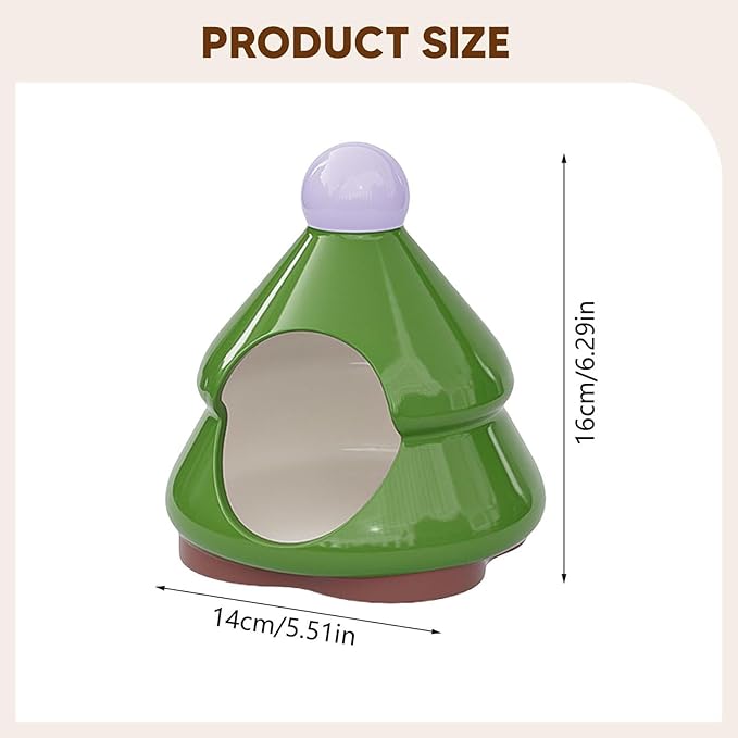 Baoblaze Hamster Hideout Critter Nest Ceramic Pet House Small Animals Cave Bed for Squirrel Mini Animals Dwarf Hamsters