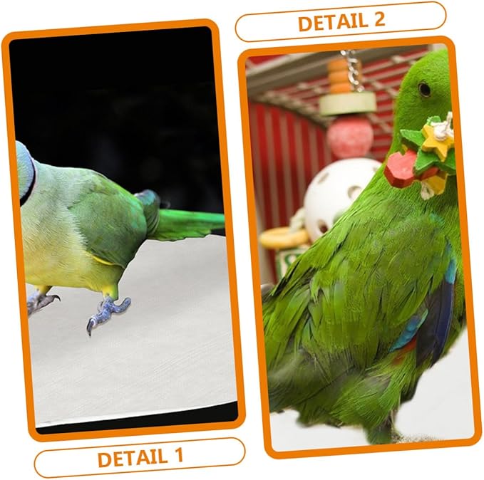 Happyyami Bird Cage Liner Pads 100Pcs Absorbent Round Cage Liners for Parrot Cages Water Absorption Cushion for Birdcage Bottom Easy Replaceable and Breathable