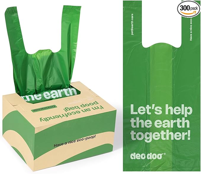 Dog Poop Bags with Handles 300 Count Big Sizes Leak Proof and Extra Thick Waste Bags for Walking Small Medium Large Dogs Cats Litter Unscented