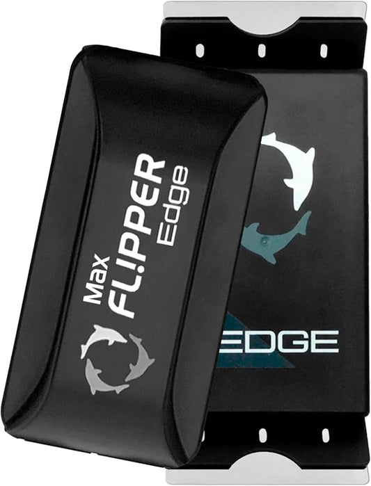 Flipper Edge 2-in-1 Scrubber Scraper Floating Magnetic Fish Tank Aquarium Cleaner with Dual Blades - Efficient Glass & Acrylic Aquarium Cleaning Tools (MAX)
