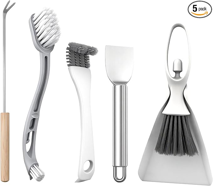 5-Piece Bird Cage Cleaning Brush Tool Set, Bird Cage Cleaner, Pet Cage Cleaning Kit, Suitable for Bird Cages, Rabbit Cages, Hamster Cages, Parrot Cages, and Other Small Pet Cage Accessories