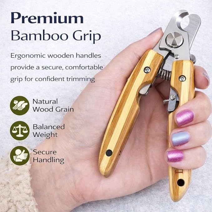 Diamondg Big Dog Heavy Duty Dog Nail Clipper and Trimmer with Full Length Hardened Steel and Wooden Handle
