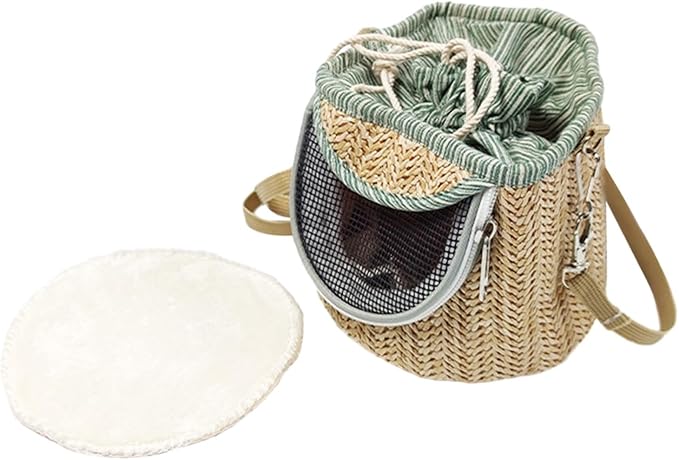 Baoblaze Bird Carrier Bag Shoulder Bag Cage Portable Cage Travel Bag Outdoor Parrot Bag Crossbody for Parakeets Small Birds Lovebirds, Light Green