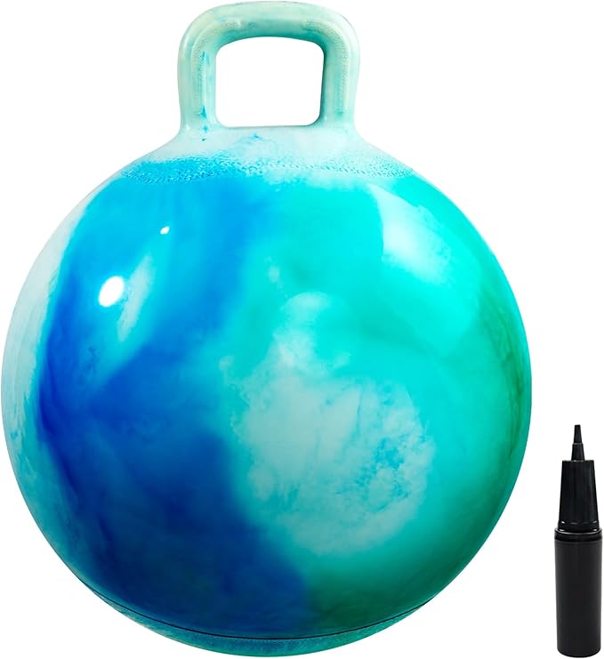 Hopper Ball, Clouds Hopping Toys for Kids, 20 Inch Bouncy Ball with Handle, Inflatable Bouncing Hoppity Hop Toys for Boys and Girls Gifts