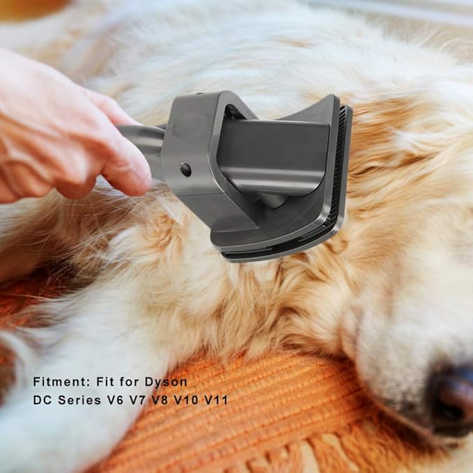 Zerodis Pet Vacuum Cleaner Brush Head,Cat Dog Grooming Brush Vacuum Suction Pet Hair Shedding Vacuum Cleaner Brush Attachment for DC Series Vacuum Cleaner