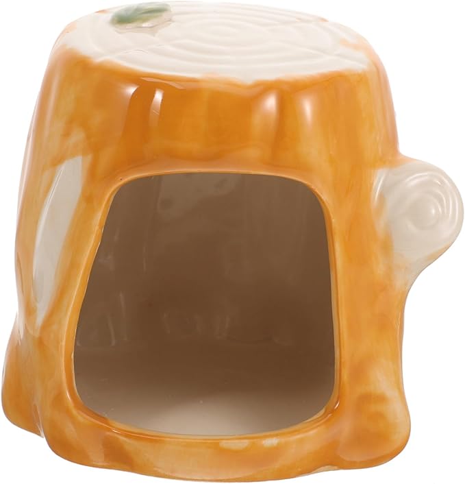 Ceramic Hamster Hut Small Animal Nest Stable Hideout Smooth Surface Comfortable Resting Area for Hamsters and Small Pets Cage Decor Idea