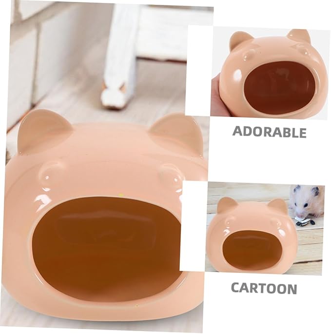 Ceramic Hamster Hideout Guinea Pig Hide Small Pet House Chinchilla Home Rats Hideout