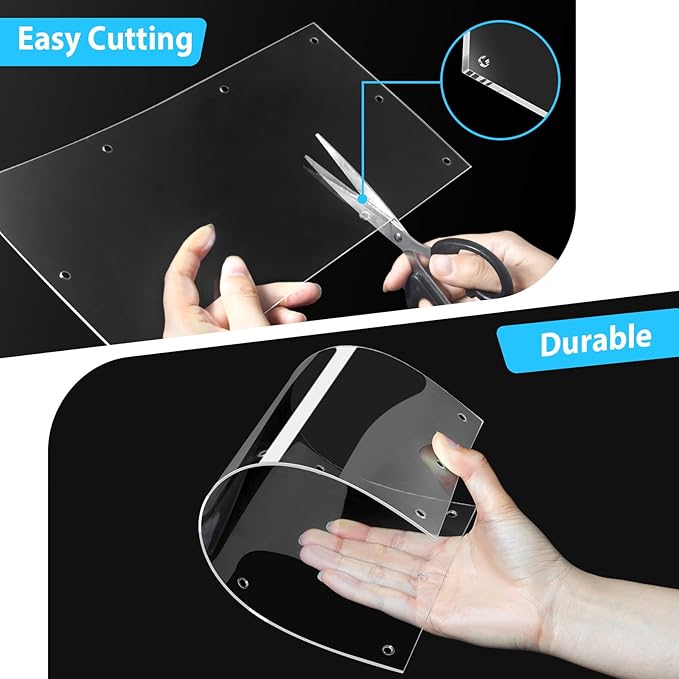 Harhana Cage-Guard, 6 Packs Clear Transparent Pet Cage Protector, Chew-Proof Barrier for Hamster, Rabbit, Bird Cages, DIY Customizable Edge Cover to Protect Wires & Prevent Mess