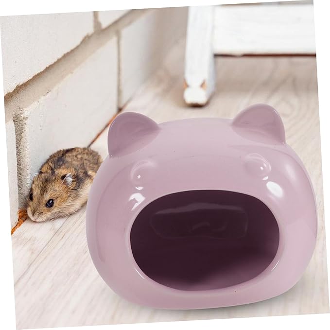Small Pet Hideout Ceramic Hamster House Rats Guinea Pigs Hedgehogs Comfortable Bed