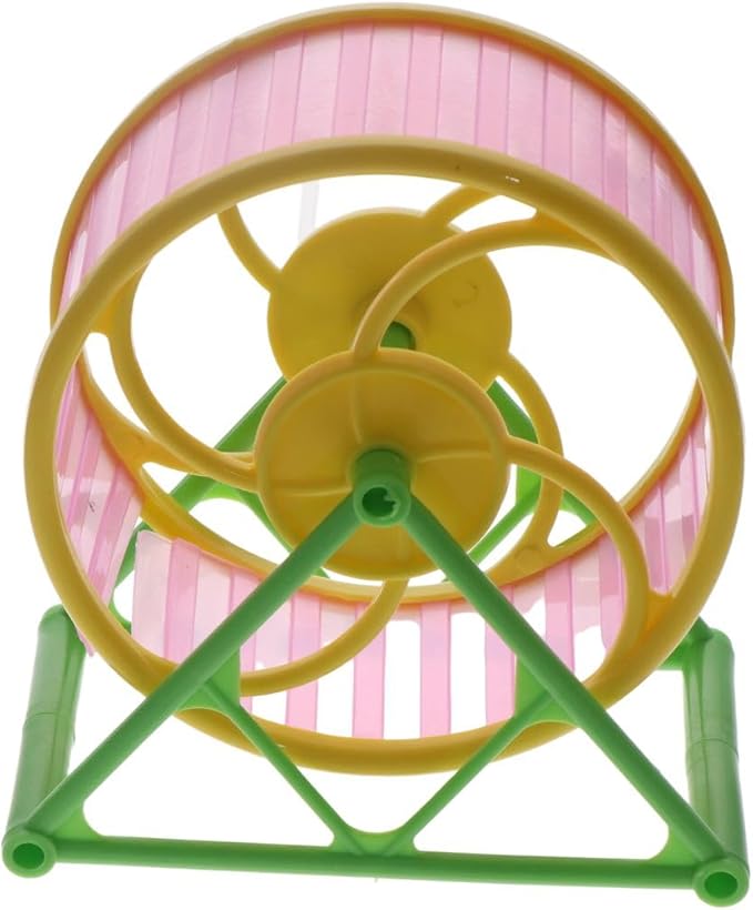 Hamster Exercise Wheel, Silent Running Wheel with Stand for Hamsters, Gerbils, Mice and Other Small Pets, Hamster Wheel Cage (Random Color, 1 PC), Dia 11cm/4.33in