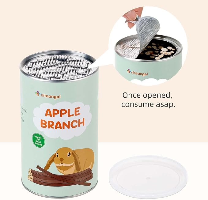 Niteangel Apple Sticks Natural Chew Toys for Rabbits, Chinchilla, Guinea Pigs, Hamsters and Other Small Animals (Apple Twig)