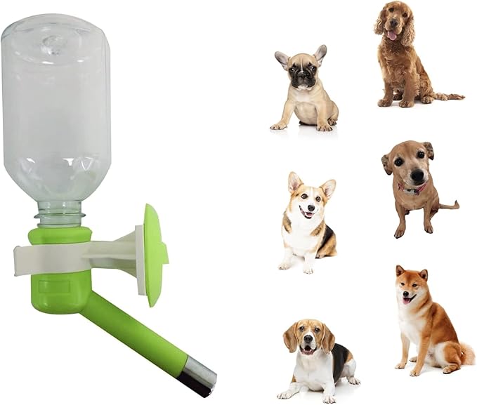 Choco Nose No-Drip Water Bottle for Small Dogs & Cats (10–25 lb) - Leak-Proof Patented 16mm Nozzle Helps Prevent Mess & Spills, BPA Free, Easy to Install Cage & Crate Mount Feeder, 10.2 fl oz (C590)