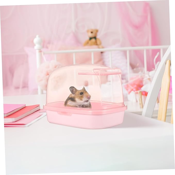 Garneck Chinchilla Sand Bath House for Hamsters Squirrels and Hedgehogs Plastic Hamster Bathroom and Dust Bath Container Reusable Sand Bath Tub for Animals