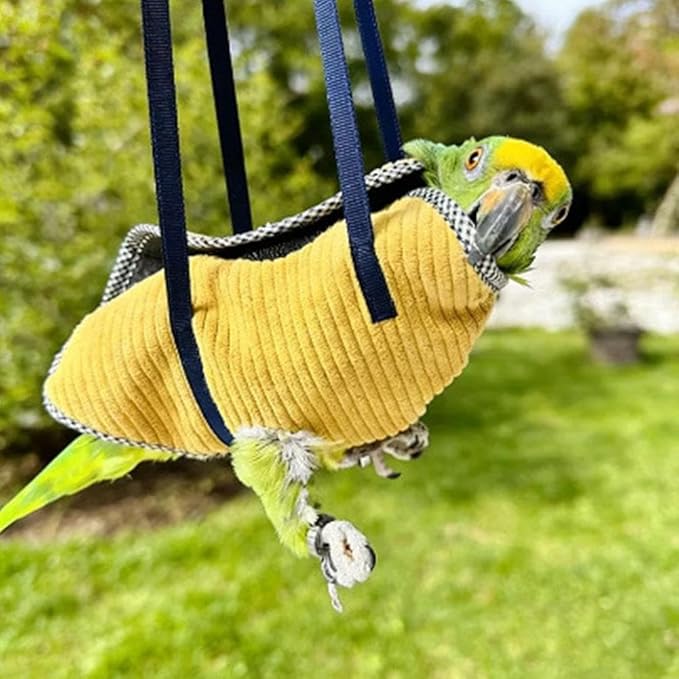 Portable Bird Traval Carrier Bag, Ultra-Soft Bird Diaper Flight Suit for Small Medium Parrots, Escape Resistant Outdoor Harness Vest, for Daily Outdoor & Nail Trimming, Ideal Gift for Birds Lovers