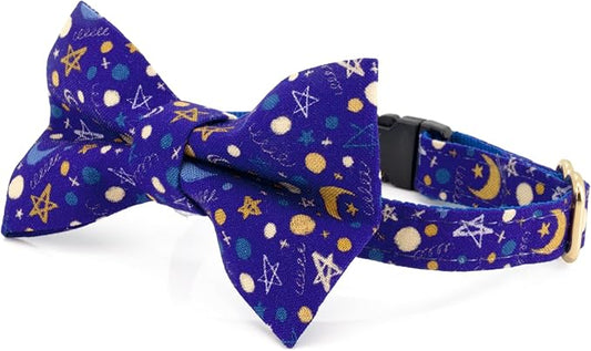 Ultra Joys Cat Collar with Bells - Breakaway for Kittens & Adults - Boy & Girl Cat Collars with Bowtie Luna Size available