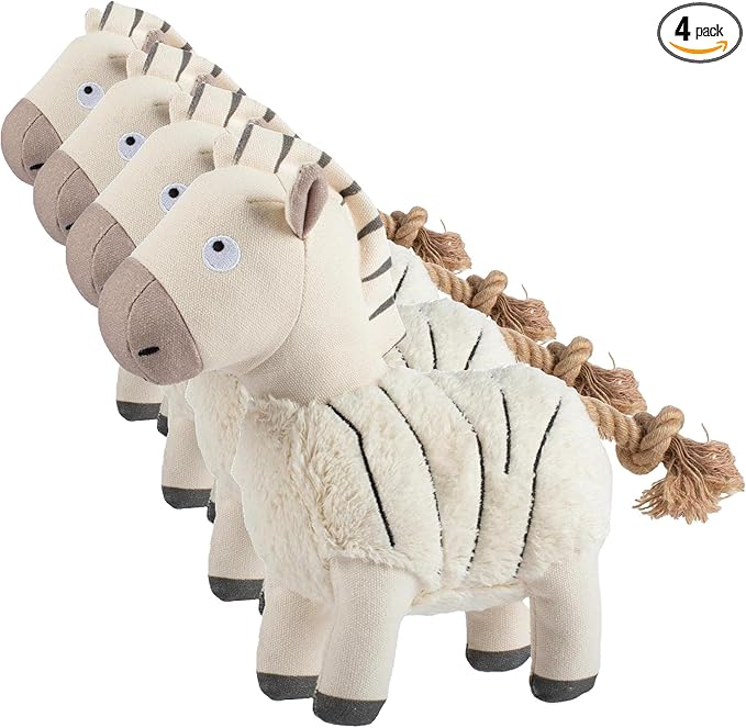 Fringe Studio Earned My Stripes 3D Earth Friendly Dog Toy, PetShop Collection (718011) (Pack of 4)