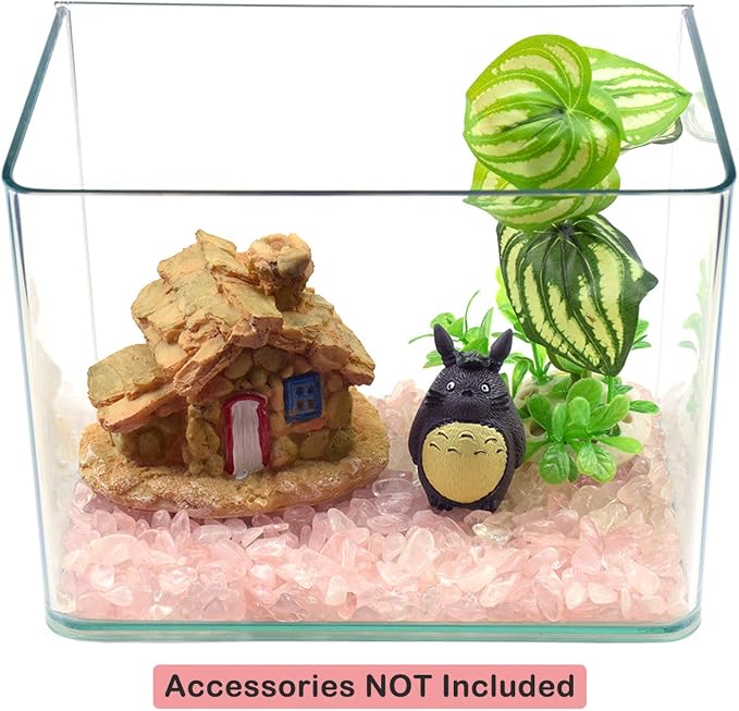 WAYBER Natural Crushed Rose Quartz Pink Crystal Decorative Stones, 1 Pound | Toxin-Free, Fade-Resistant, Ideal for Reiki Healing, DIY Crafts, Vase Filler, Aquarium & Bonsai Decoration