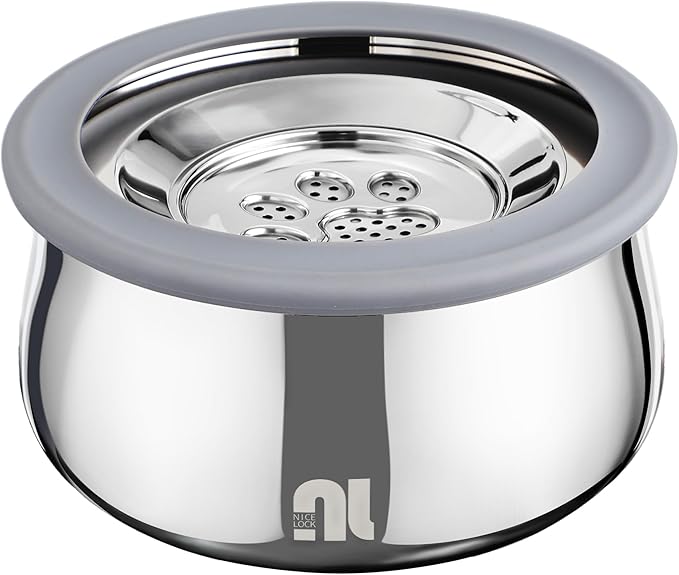 3L/0.8 Gallon No Spill Water Bowl for Dogs, Double-Wall Stainless Steel Slow Water Dog Bowls, Splash-Proof Vacuum Float, Dishwasher Safe for Large Medium Dogs (3L/101 floz)