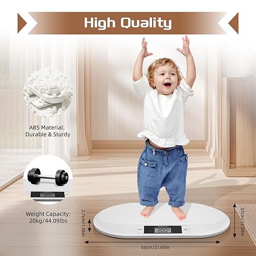 Baby Scale,Digital Baby Scale Weight All Family, Weighing Newborn Wiggly Babies, Pets, Cat and Dog