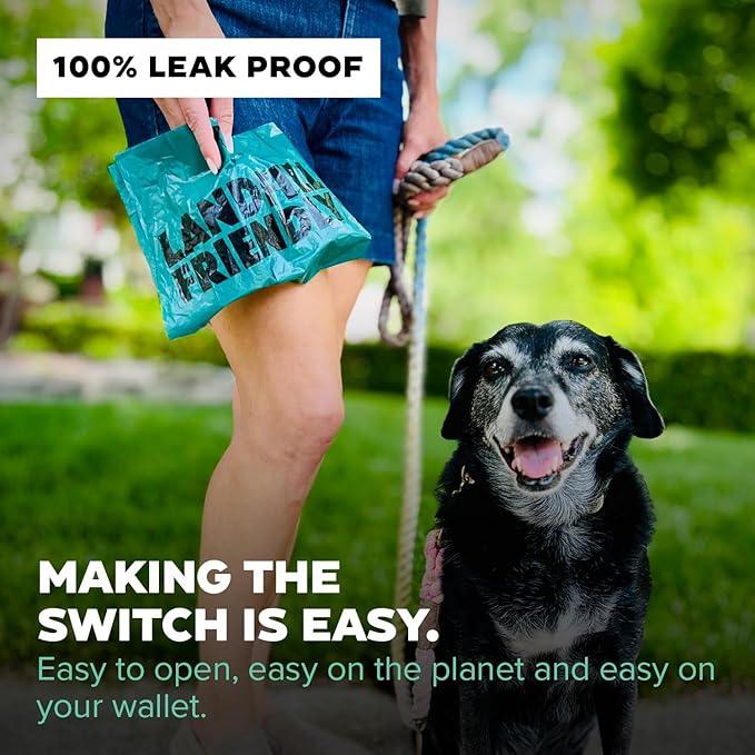 Doggy Do Good Landfill-Friendly Poop Bags | Dog Waste Bags Made with 50% Recycled Plastic + 15% Biobased Material | Unscented, Thick, Leak-Proof, Easy Open | Standard Size | 60 Count