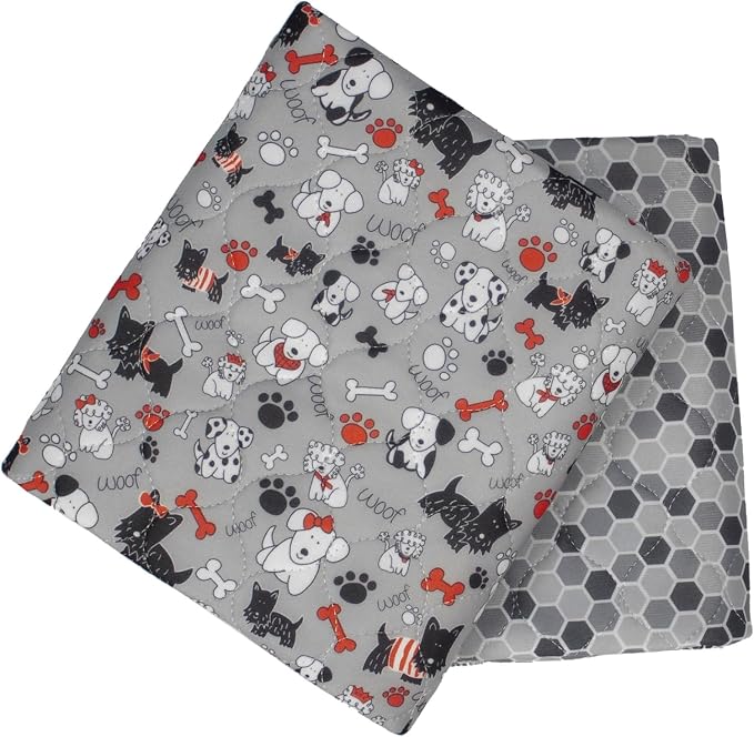 Caldwell's Pet Supply Co. 34x36 Washable Pee Pads for Dogs, Reusable Puppy Potty Mat, Whelping Rug, Waterproof Rug for Dog, Medium (Set of 2)