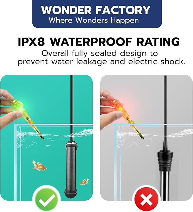 Small Aquarium Heater 75W, Controllable 5 Temperature Modes for 5-15 Gallon Betta Fish Tank Heater, 78°F Mini Submersible 5 Buttons Temperature Constant Easily Setting, Freshwater & Saltwater Tanks