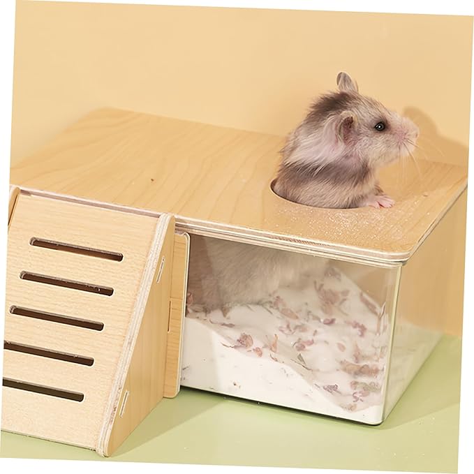 KESYOO 2pcs Acrylic Hamster Bath Box Gerbils Bath Sand Tub for Hamsters Chinchilla Dust